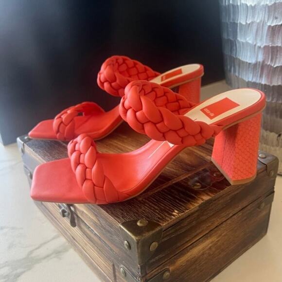 Dolce Vita Paily Sandals in Orange-Red - Picture 5 of 8